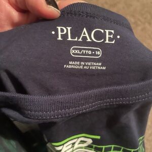 Place Dark Blue and Lime Graphic Tee